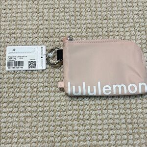 Lululemon Clip panel a card Pouch in PIMI/WHT color NWT